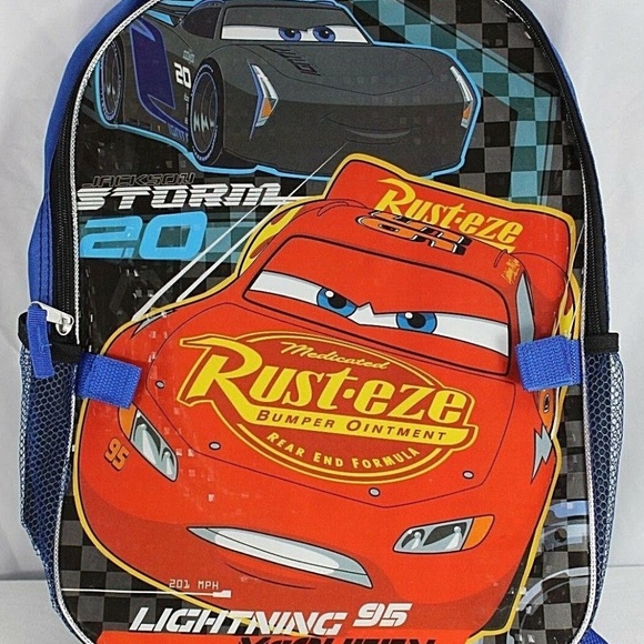 Disney Other - Disney – Pixar Cars Blue Backpack Lightning McQuee
